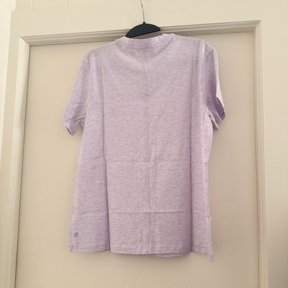 NWOT Lululemon All Yours Cotton T-Shirt - Heathered Lilac Ether 💜 - Picture 3 of 10